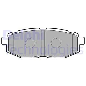 LP2076 DELPHI Комплект тормозных колодок, дисковый тормоз (фото 1)