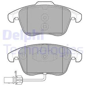 LP2107 DELPHI Комплект тормозных колодок, дисковый тормоз (фото 1)