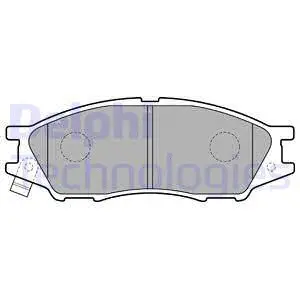 LP2184 DELPHI Комплект тормозных колодок, дисковый тормоз (фото 1)