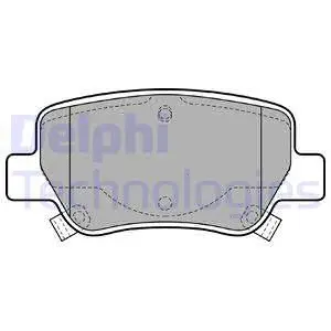 LP2206 DELPHI Комплект тормозных колодок, дисковый тормоз (фото 1)