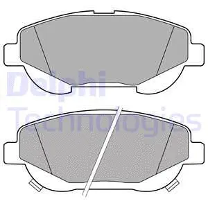 LP2207 DELPHI Комплект тормозных колодок, дисковый тормоз (фото 1)