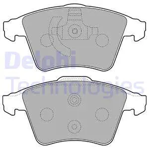 LP2225 DELPHI Комплект тормозных колодок, дисковый тормоз (фото 1)