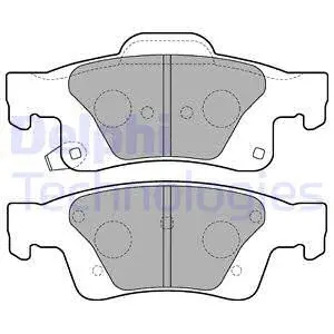 LP2251 DELPHI Комплект тормозных колодок, дисковый тормоз (фото 1)