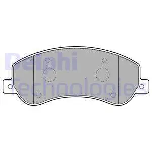 LP2257 DELPHI Комплект тормозных колодок, дисковый тормоз (фото 1)