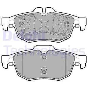 LP2259 DELPHI Комплект тормозных колодок, дисковый тормоз (фото 1)