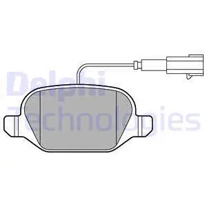 LP2302 DELPHI Комплект тормозных колодок, дисковый тормоз (фото 1)