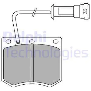 LP241 DELPHI Комплект тормозных колодок, дисковый тормоз (фото 1)