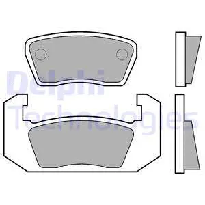 LP25 DELPHI Комплект тормозных колодок, дисковый тормоз (фото 1)