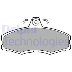 LP250 DELPHI Комплект тормозных колодок, дисковый тормоз (фото 1)