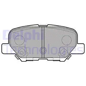 LP2501 DELPHI Комплект тормозных колодок, дисковый тормоз (фото 1)