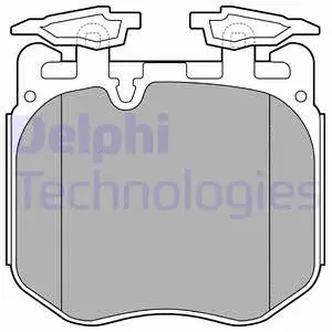 LP3304 DELPHI Комплект тормозных колодок, дисковый тормоз (фото 1)