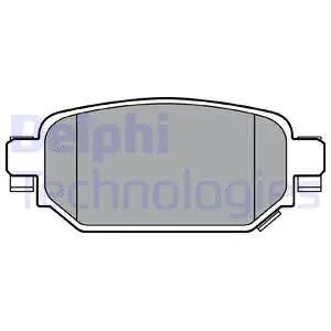 LP3393 DELPHI Комплект тормозных колодок, дисковый тормоз (фото 1)