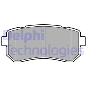 LP3576 DELPHI Комплект тормозных колодок, дисковый тормоз (фото 1)
