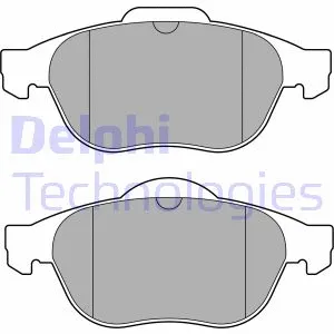 LP3691 DELPHI Комплект тормозных колодок, дисковый тормоз (фото 1)