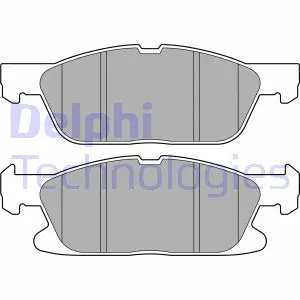 LP3704 DELPHI Комплект тормозных колодок, дисковый тормоз (фото 1)