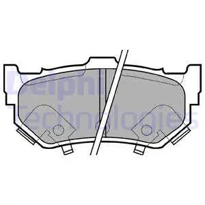 LP404 DELPHI Комплект тормозных колодок, дисковый тормоз (фото 1)