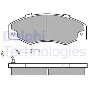 LP489 DELPHI Комплект тормозных колодок, дисковый тормоз (фото 1)