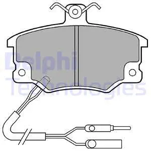 LP496 DELPHI Комплект тормозных колодок, дисковый тормоз (фото 1)