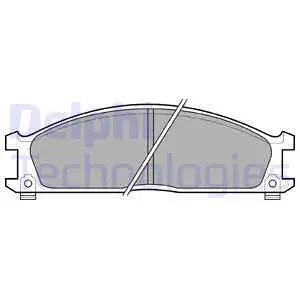 LP543 DELPHI Комплект тормозных колодок, дисковый тормоз (фото 1)