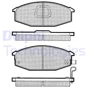 LP545 DELPHI Комплект тормозных колодок, дисковый тормоз (фото 1)