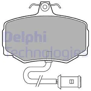 LP554 DELPHI Комплект тормозных колодок, дисковый тормоз (фото 1)