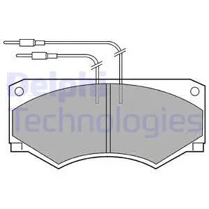 LP583 DELPHI Комплект тормозных колодок, дисковый тормоз (фото 1)