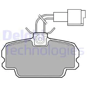 LP592 DELPHI Комплект тормозных колодок, дисковый тормоз (фото 1)