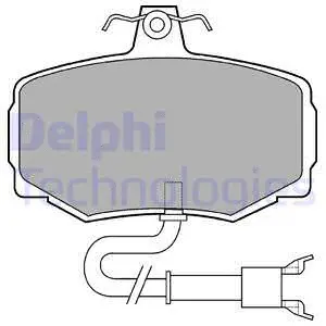 LP600 DELPHI Комплект тормозных колодок, дисковый тормоз (фото 1)