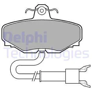 LP601 DELPHI Комплект тормозных колодок, дисковый тормоз (фото 1)