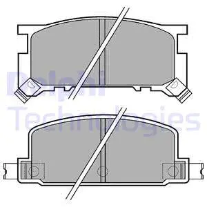 LP634 DELPHI Комплект тормозных колодок, дисковый тормоз (фото 1)