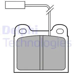LP711 DELPHI Комплект тормозных колодок, дисковый тормоз (фото 1)