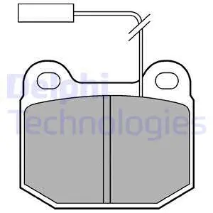 LP712 DELPHI Комплект тормозных колодок, дисковый тормоз (фото 1)