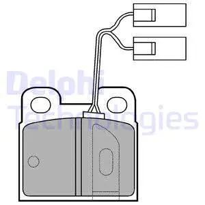 LP824 DELPHI Комплект тормозных колодок, дисковый тормоз (фото 1)