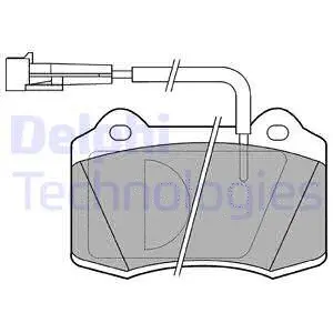 LP849 DELPHI Комплект тормозных колодок, дисковый тормоз (фото 1)