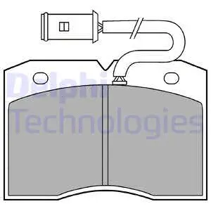 LP863 DELPHI Комплект тормозных колодок, дисковый тормоз (фото 1)