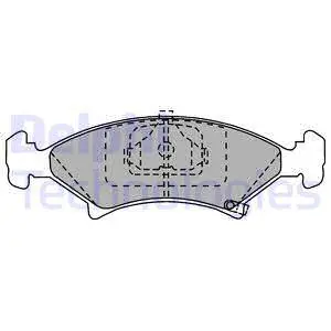 LP912 DELPHI Комплект тормозных колодок, дисковый тормоз (фото 1)