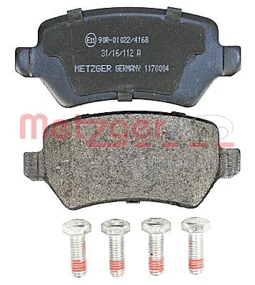 1170004 METZGER Комплект тормозных колодок, дисковый тормоз (фото 3)