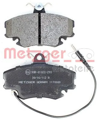 1170009 METZGER Комплект тормозных колодок, дисковый тормоз (фото 2)
