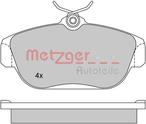 1170018 METZGER Комплект тормозных колодок, дисковый тормоз (фото 1)