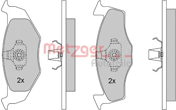 1170023 METZGER Комплект тормозных колодок, дисковый тормоз (фото 5)