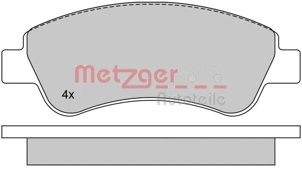 1170026 METZGER Комплект тормозных колодок, дисковый тормоз (фото 3)