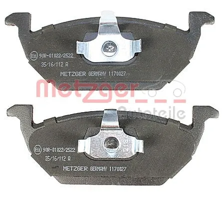 1170027 METZGER Комплект тормозных колодок, дисковый тормоз (фото 2)