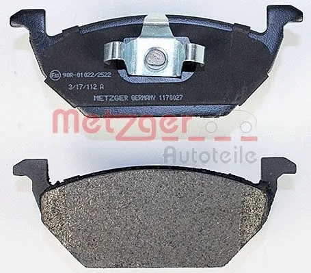 1170027 METZGER Комплект тормозных колодок, дисковый тормоз (фото 3)