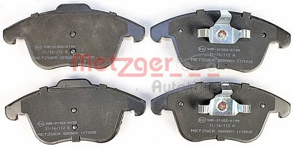 1170035 METZGER Комплект тормозных колодок, дисковый тормоз (фото 1)