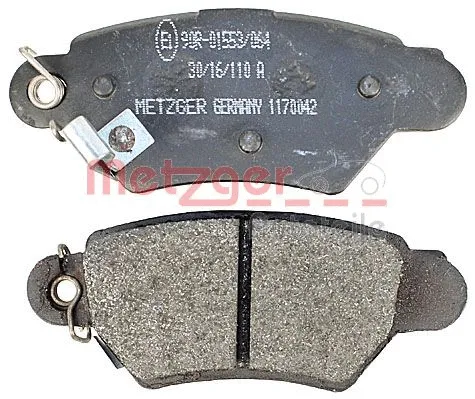 1170042 METZGER Комплект тормозных колодок, дисковый тормоз (фото 2)