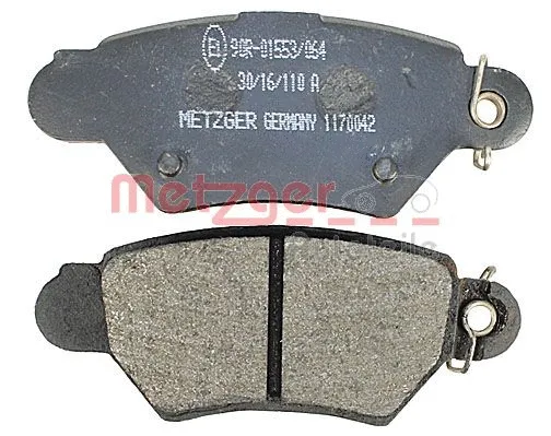 1170042 METZGER Комплект тормозных колодок, дисковый тормоз (фото 3)