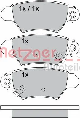 1170042 METZGER Комплект тормозных колодок, дисковый тормоз (фото 6)