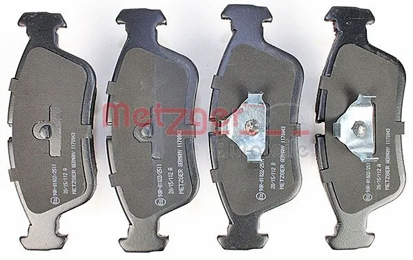 1170043 METZGER Комплект тормозных колодок, дисковый тормоз (фото 1)