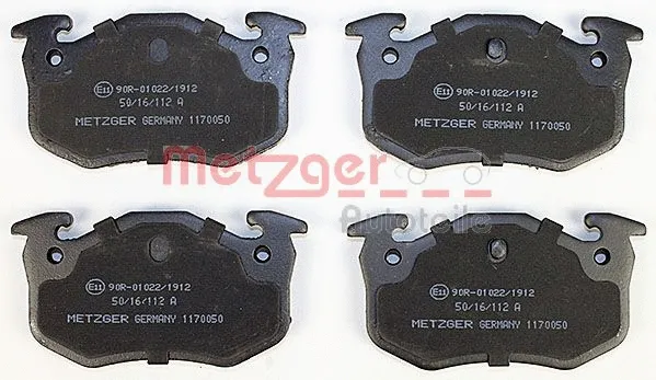 1170050 METZGER Комплект тормозных колодок, дисковый тормоз (фото 1)