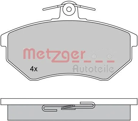 1170062 METZGER Комплект тормозных колодок, дисковый тормоз (фото 3)